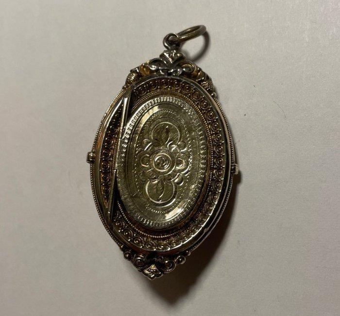 Medaille hanger - 14 karaat Geel goud, Handtassen en Accessoires, Antieke sieraden