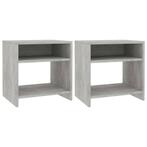 vidaXL Nachtkastjes 2 st 40x30x40 cm bewerkt hout betongrijs, Huis en Inrichting, Slaapkamer | Nachtkastjes, Verzenden, Nieuw