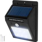 tectake LED solar tuinverlichting met bewegingssensor - zwar, Tuin en Terras, Verzenden, Nieuw