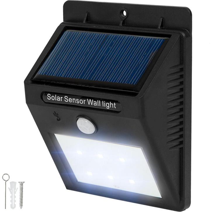tectake LED solar tuinverlichting met bewegingssensor - zwar, Tuin en Terras, Overige Tuin en Terras, Verzenden
