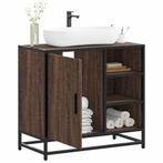 vidaXL Wastafelkast 65x33x60 cm bewerkt hout bruin, Huis en Inrichting, Verzenden, Nieuw