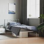 vidaXL Bedframe met hoofdbord metaal wit 90x200 cm, Huis en Inrichting, Slaapkamer | Bedden, Verzenden, Nieuw
