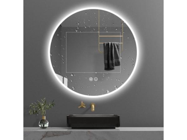 Veiling - 100x100 Rond Led spiegel instelbare kleurtemperatu, Doe-het-zelf en Bouw, Sanitair