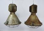 Mesko - Lampe à suspendre - Acier, Verre - Deux lampes, Antiek en Kunst
