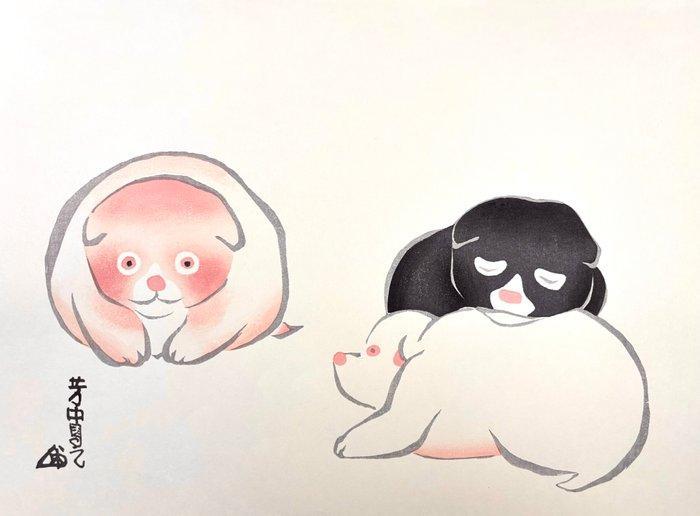 Inukoro  (Puppy, Dog) from Korin Gafu - NO RESERVE -, Antiek en Kunst, Antiek | Overige Antiek