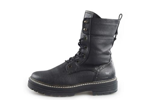 Mustang Veterboots in maat 38 Zwart | 10% extra korting, Kleding | Dames, Schoenen, Zwart, Zo goed als nieuw, Overige typen, Verzenden