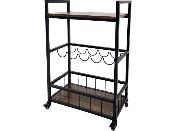 Veiling - Keuken Trolley Haven Zwart – 67×40×86,5 cm, Maison & Meubles, Cuisine | Ustensiles de cuisine