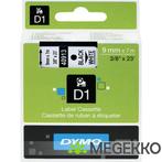 Dymo Tape D1 9mm x 7m Black/White Dymotype: 40913, Verzenden
