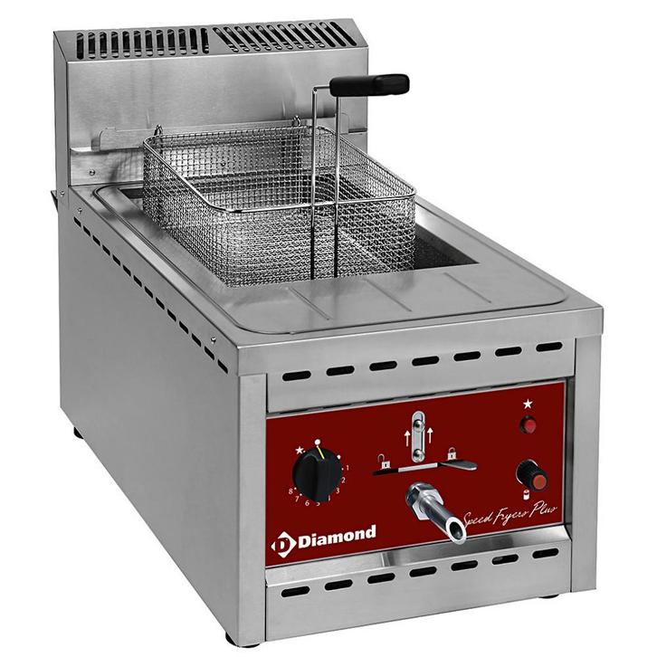 Friteuse | Gas | 12L | 100°C/190°C | 9kW | Aftapkraan |, Articles professionnels, Horeca | Équipement de cuisine, Envoi