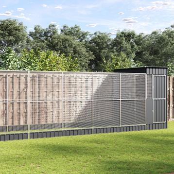 vidaXL Volière met verlengstuk 830x203x216 cm staal, Verzenden
