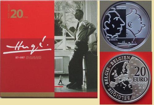 België. 20 Euro 2007 Hergé Proof  (Zonder Minimumprijs), Postzegels en Munten, Munten | Europa | Euromunten