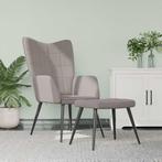 vidaXL Relaxstoel met voetenbank stof taupe, Verzenden, Nieuw