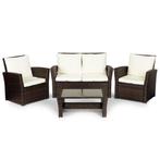 4 Pers. Loungeset Tuin | Polyrattan | OP = OP | 46%, Tuin en Terras, Tuinsets en Loungesets, 4 zitplaatsen, Nieuw, Loungeset, Verzenden