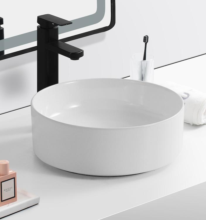 SALE - Venta 37 - Glans wit - Waskom -  -  - Keramiek -, Doe-het-zelf en Bouw, Sanitair, Nieuw, Ophalen of Verzenden