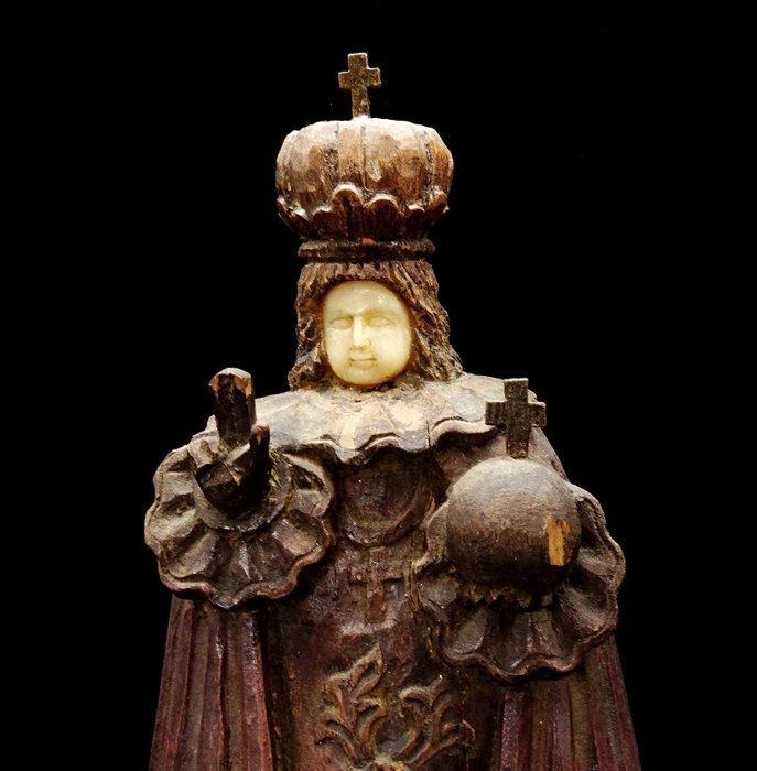sculptuur, Enfant Jésus de Prague - XIX ème - 40.5 cm -, Antiek en Kunst, Kunst | Niet-Westerse kunst