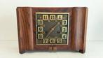 Amsterdamse School klok - Art Deco Eikenhout - messing -, Antiek en Kunst