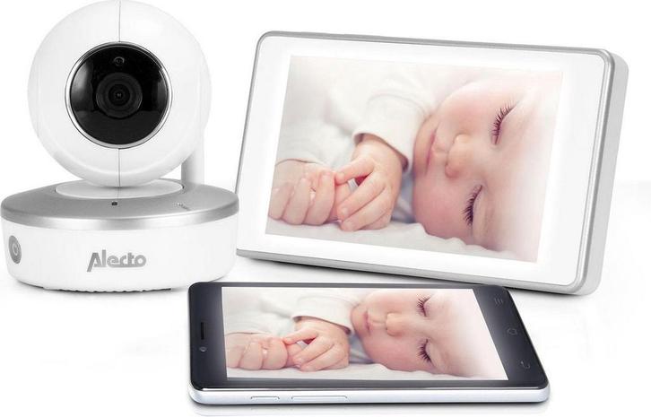 Alecto DIVM-550 Babyfoon met camera - Wit/Zilver, Kinderen en Baby's, Babyfoons, Nieuw, Verzenden