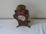 Wekker - Antiek Hout, brons, messing, glas. - 1910-1920