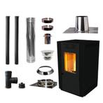 Pelletkachel incl set plat dak 0-5 graden Ø80mm, Huis en Inrichting, Verzenden, Nieuw