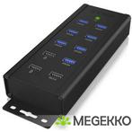 ICY BOX  7 Poorten Hub USB 3.0 Zwart, Computers en Software, Verzenden, Nieuw