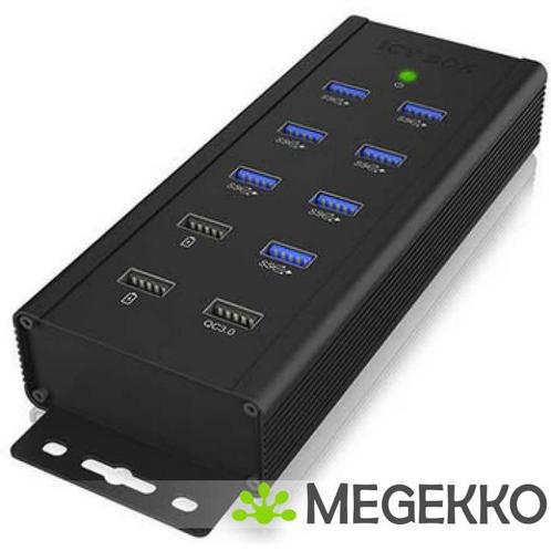 ICY BOX  7 Poorten Hub USB 3.0 Zwart, Computers en Software, USB Sticks, Nieuw, Verzenden