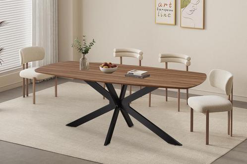 Aziz eettafel Deens ovaal, kleur oud eiken (nieuw, outlet), Huis en Inrichting, Tafels | Eettafels, Nieuw, Metaal, Overige materialen