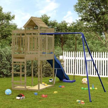 vidaXL Speelhuis geïmpregneerd grenenhout, Kinderen en Baby's, Speelgoed | Buiten | Speeltoestellen, Verzenden, Nieuw