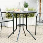 vidaXL Terrastafel rond Ø80x72,5 cm gepoedercoat staal, Tuin en Terras, Tuintafels, Verzenden, Nieuw