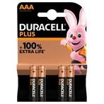 Duracell batterij alk plus aaa 4x, Nieuw