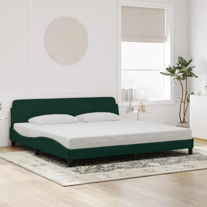 Groot Bed 200x200 Groen | Tweede Kansje | OP = OP, Huis en Inrichting, Slaapkamer | Bedden, Overige maten, 200 cm, Groen, Nieuw