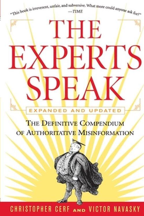 The Experts Speak - Christopher Cerf - 9780679778066 - Paper, Boeken, Politiek en Maatschappij, Verzenden