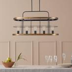 Industriële lampen Benson 5 hanglamp goud zwart, Verzenden, Overige materialen, Nieuw, 75 cm of meer