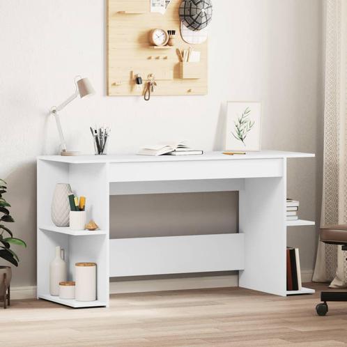 vidaXL Bureau 140x50x75 cm bewerkt hout wit, Maison & Meubles, Bureaux, Envoi