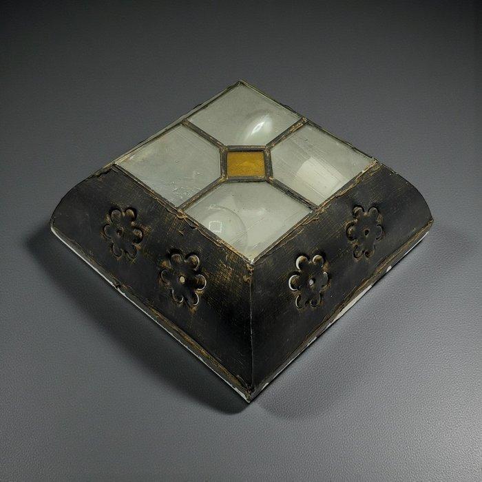 Lamp - Glazuur, IJzer - Vidriera Colores, Antiek en Kunst, Curiosa en Brocante