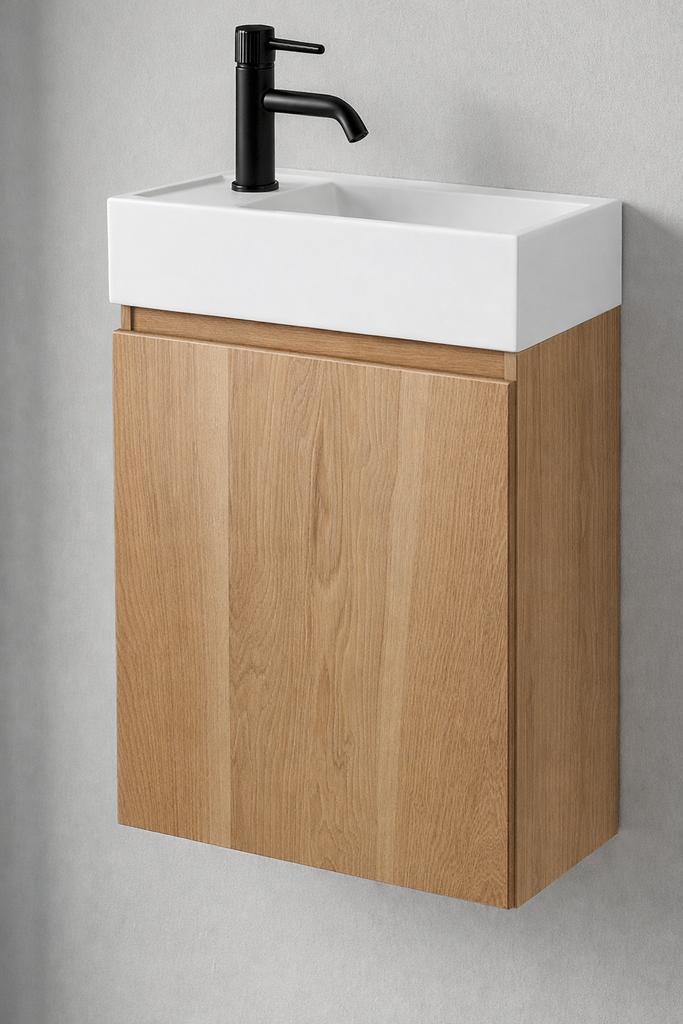 SALE - Volda 40 links - Eiken - Toiletmeubel -, Doe-het-zelf en Bouw, Sanitair, Nieuw, Ophalen of Verzenden