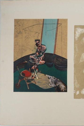 Francis Bacon (1909-1992) - George Dyer Fixing a Curtain
