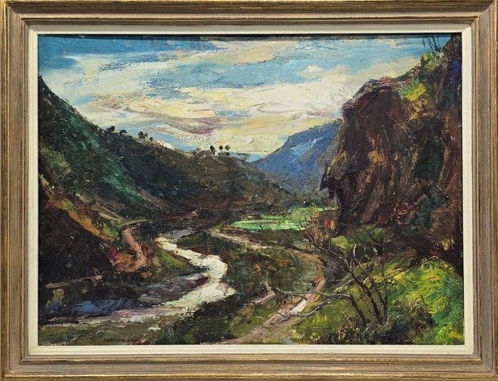 Amadeo Freixas Vivó (1912-2004) - NO RESERVE - El valle, Antiquités & Art, Art | Peinture | Classique