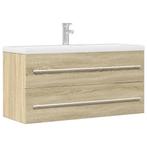 vidaXL Wastafelkast 100x38,5x48 cm spaanplaat sonoma, Huis en Inrichting, Verzenden, Nieuw