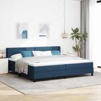 vidaXL Boxspring bed met matras met hoofdeinde Blauw 200 x, Verzenden, Nieuw