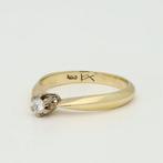 Ring - 14 karaat Geel goud - 0.09ct. tw. Diamant, Bijoux, Sacs & Beauté, Bagues