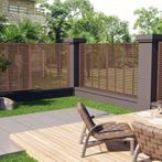 vidaXL Louvre schutting 180x180 cm HKC bruin, Tuin en Terras, Verzenden, Nieuw