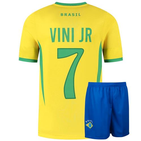 Kingdo Brazilie Voetbaltenue Thuis Vini JR. - Kinderen en, Sport en Fitness, Voetbal, Bal, Nieuw, Verzenden