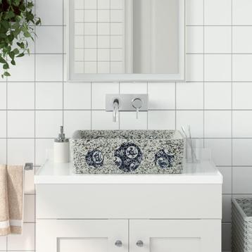 vidaXL Opzetwasbak rechthoekig 46x35,5x13 cm keramiek, Verzenden, Nieuw