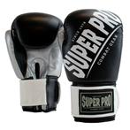 Super Pro (kick)bokshandschoenen Rebel Zwart/Grijs/Wit - 14, Sport en Fitness, Vechtsporten en Zelfverdediging, Nieuw