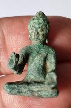 Oud-Khmer Brons XS Zittende Boeddha Talismans - 28 mm