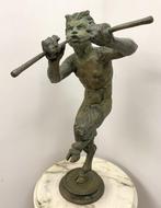 sculptuur, Dio Pan - Fauno con Pifferi - 38 cm - Brons, Antiquités & Art, Antiquités | Céramique & Poterie