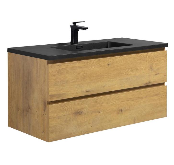 Badkamermeubel Set Angela 100cm Eiken Badmeubel, Huis en Inrichting, Badkamer | Badkamermeubels, Nieuw, Verzenden