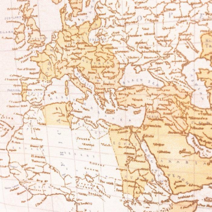 Wereldkaart stoffen in antieke stijl – sepia-afdruk op, Antiek en Kunst, Antiek | Tapijten, Tafelkleden en Textiel