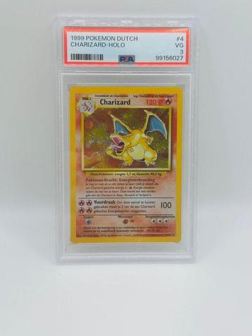 Pokémon - 1 Graded card - Blastoise, charizard base - PSA 3, Hobby en Vrije tijd, Nieuw