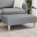 vidaXL Voetenbank 77x55x31 cm stof lichtgrijs, Huis en Inrichting, Zetels | Voetbanken en poefs, Verzenden, Nieuw